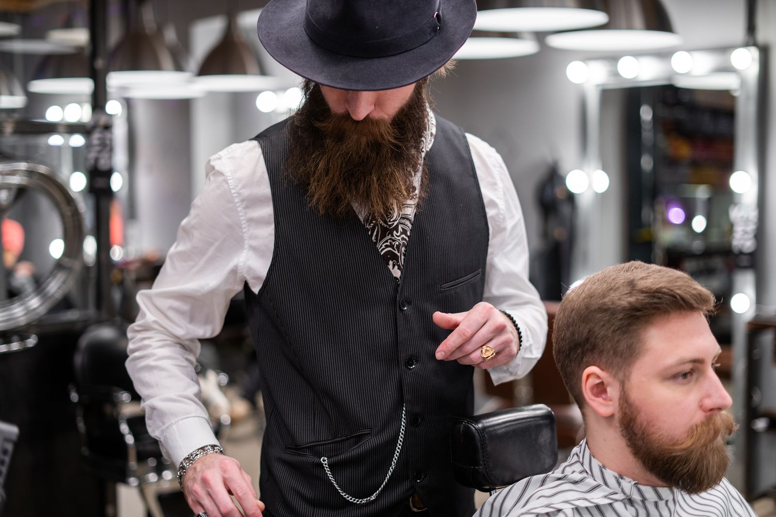 Barbier et son client